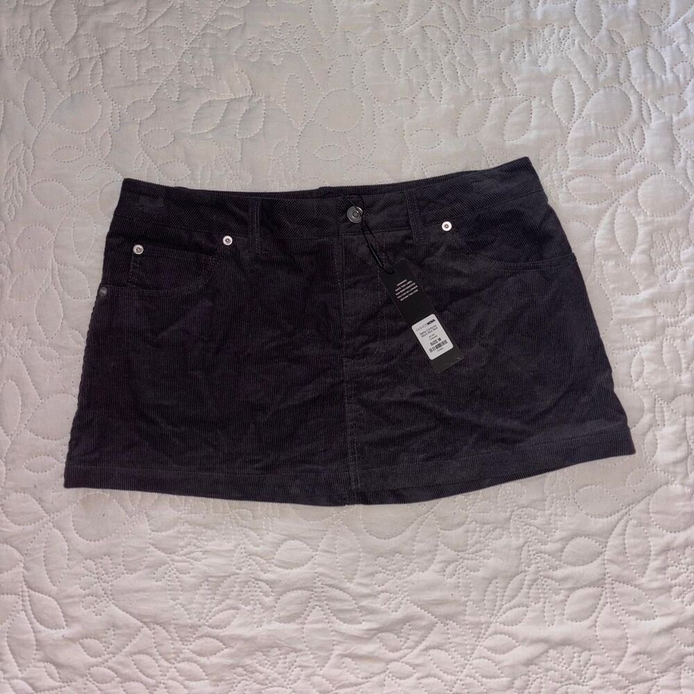 NWT Fashion Nova Women's Black Corduroy Skirt